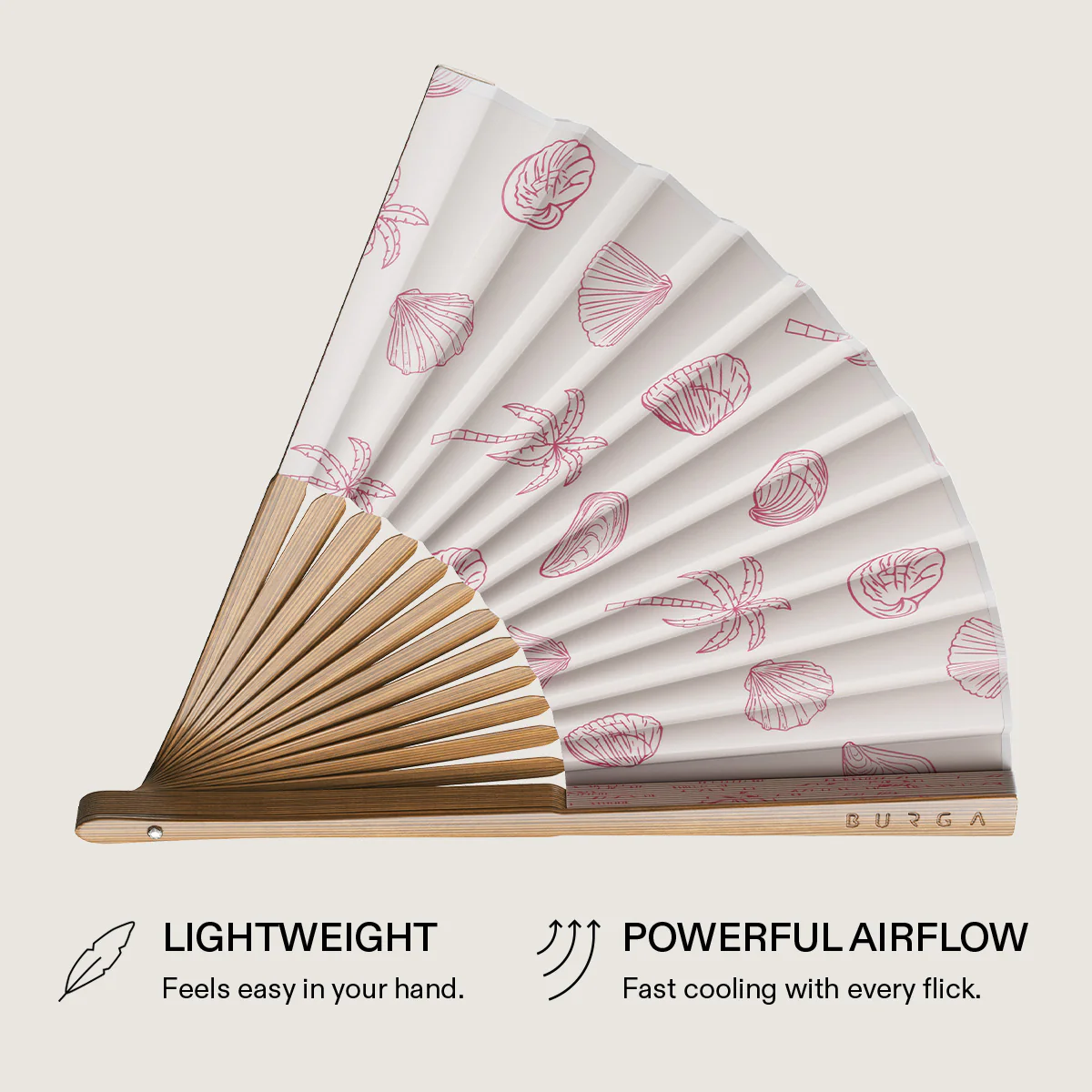 Beach Please - Hand Fan - Image 2