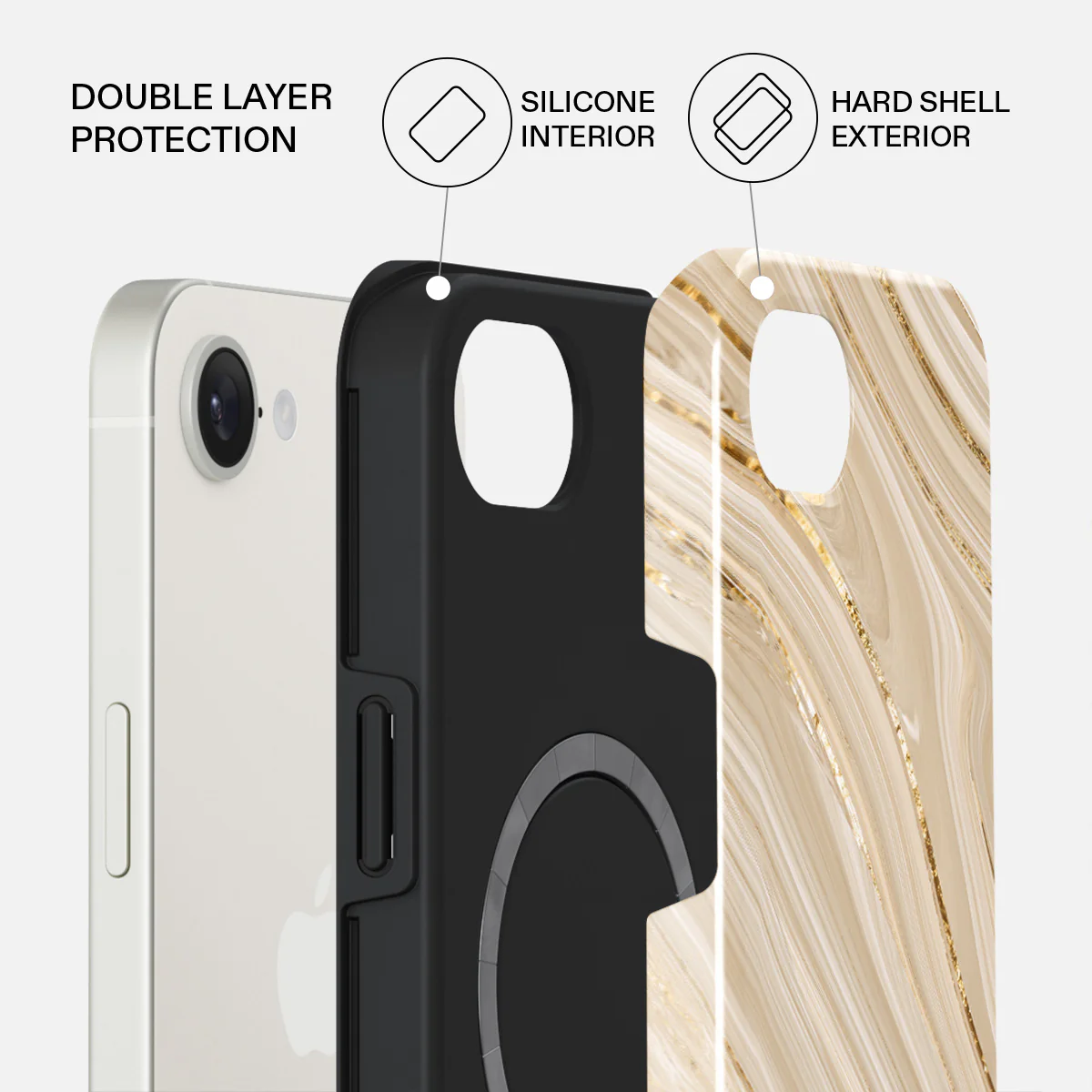 Full Glam - Beige iPhone 17e Case - Image 2