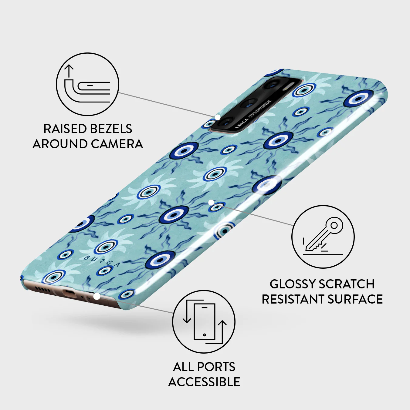 Blue Gaze - Huawei P40 Case - Image 3