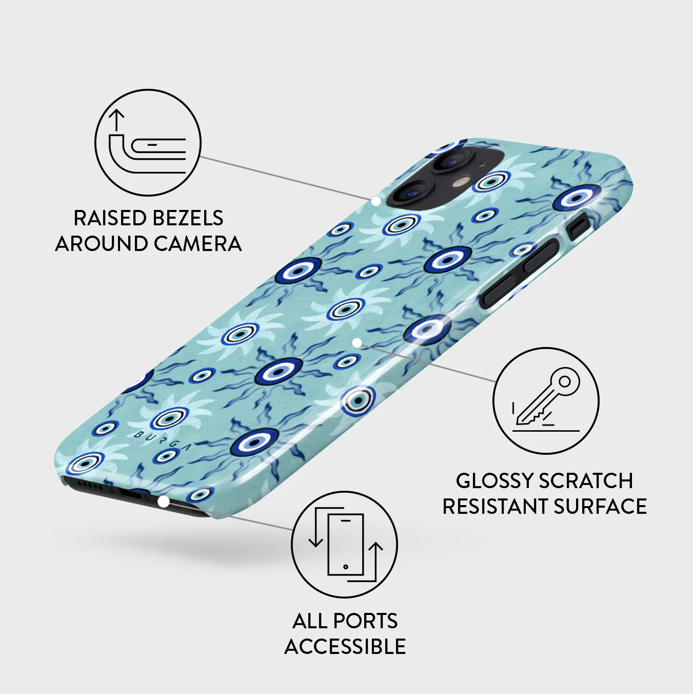 Blue Gaze - iPhone 12 Mini Case - Image 3