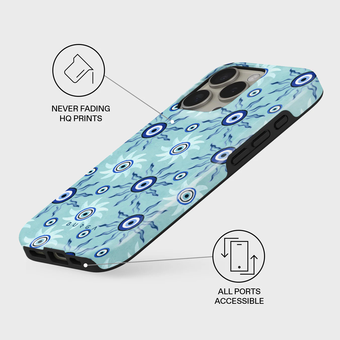 Blue Gaze - iPhone 16 Pro Case - Image 3