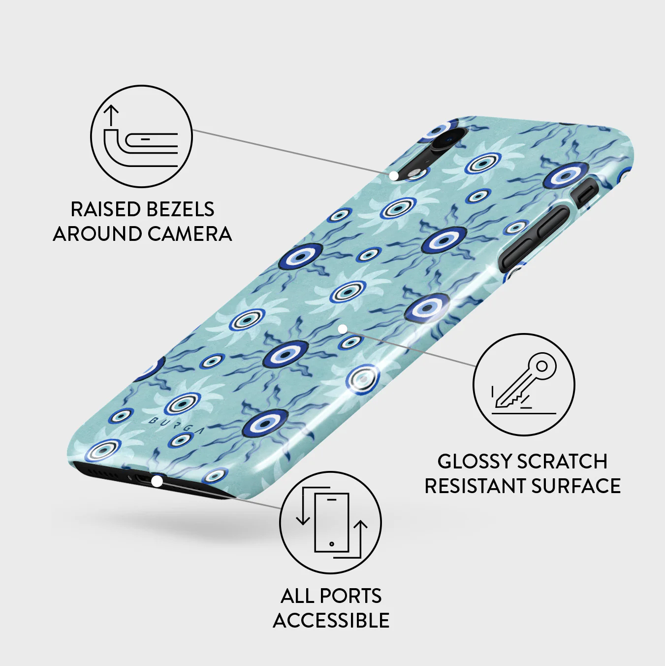 Blue Gaze - iPhone XR Case - Image 3
