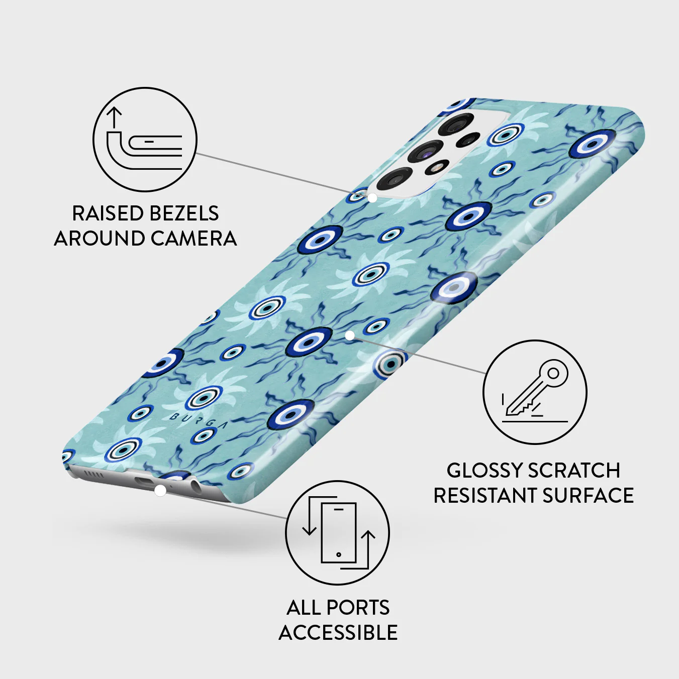 Blue Gaze - Samsung Galaxy A72 4G / 5G Case - Image 3