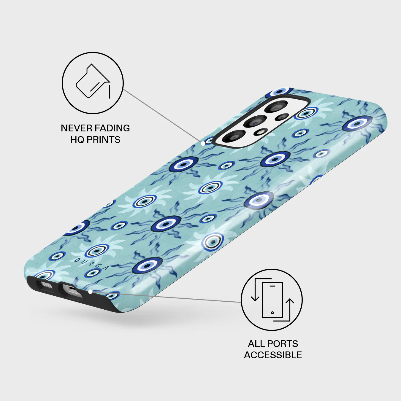 Blue Gaze - Samsung Galaxy A73 Case - Image 3