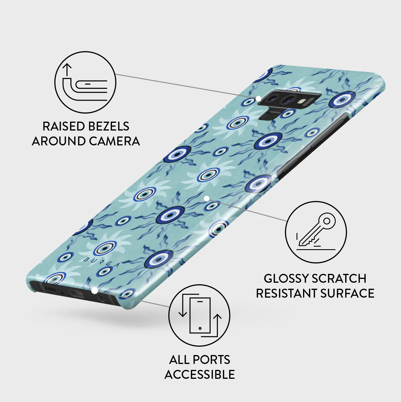 Blue Gaze - Samsung Galaxy Note 9 Case - Image 3