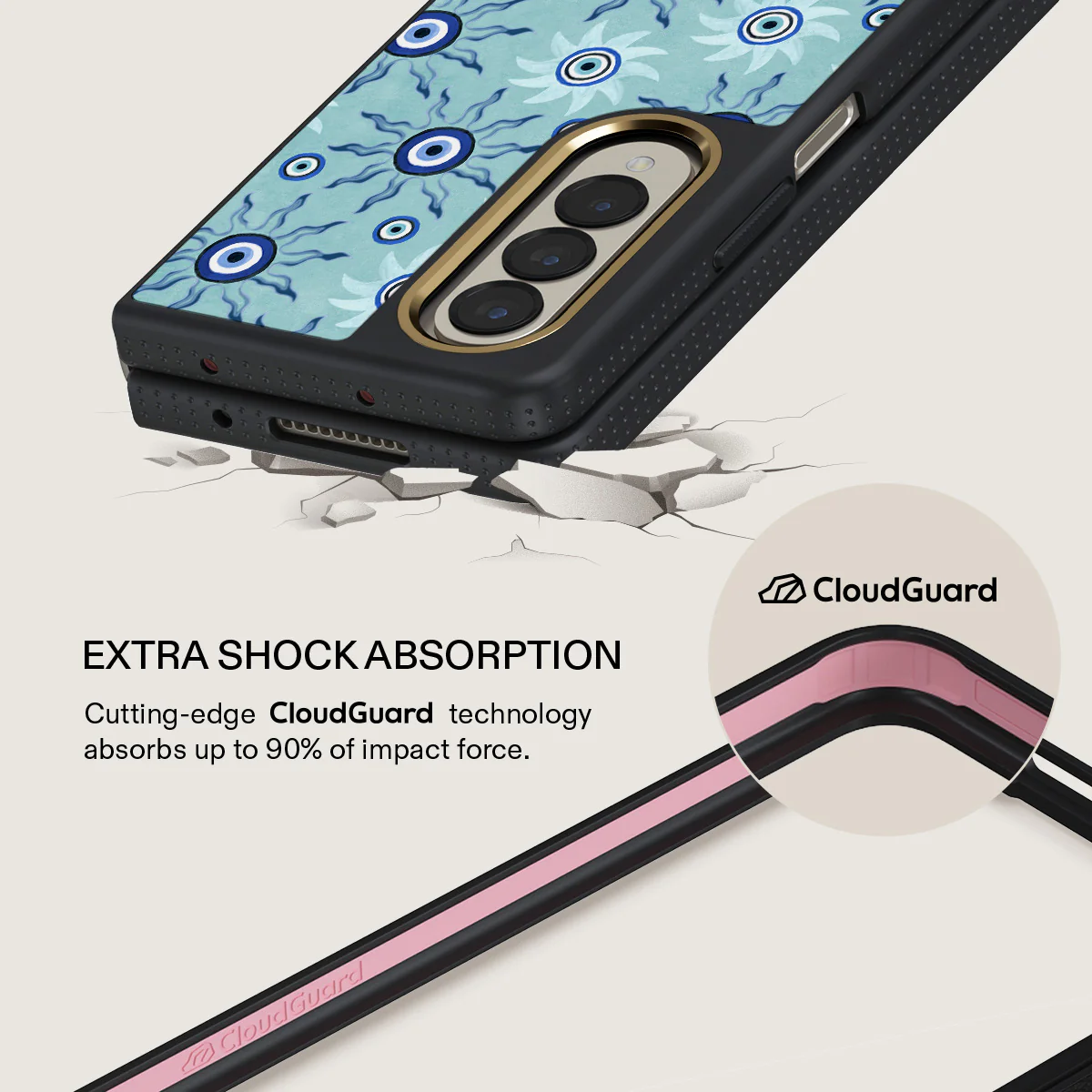 Blue Gaze - Samsung Galaxy Z Fold 4 Case - Image 8