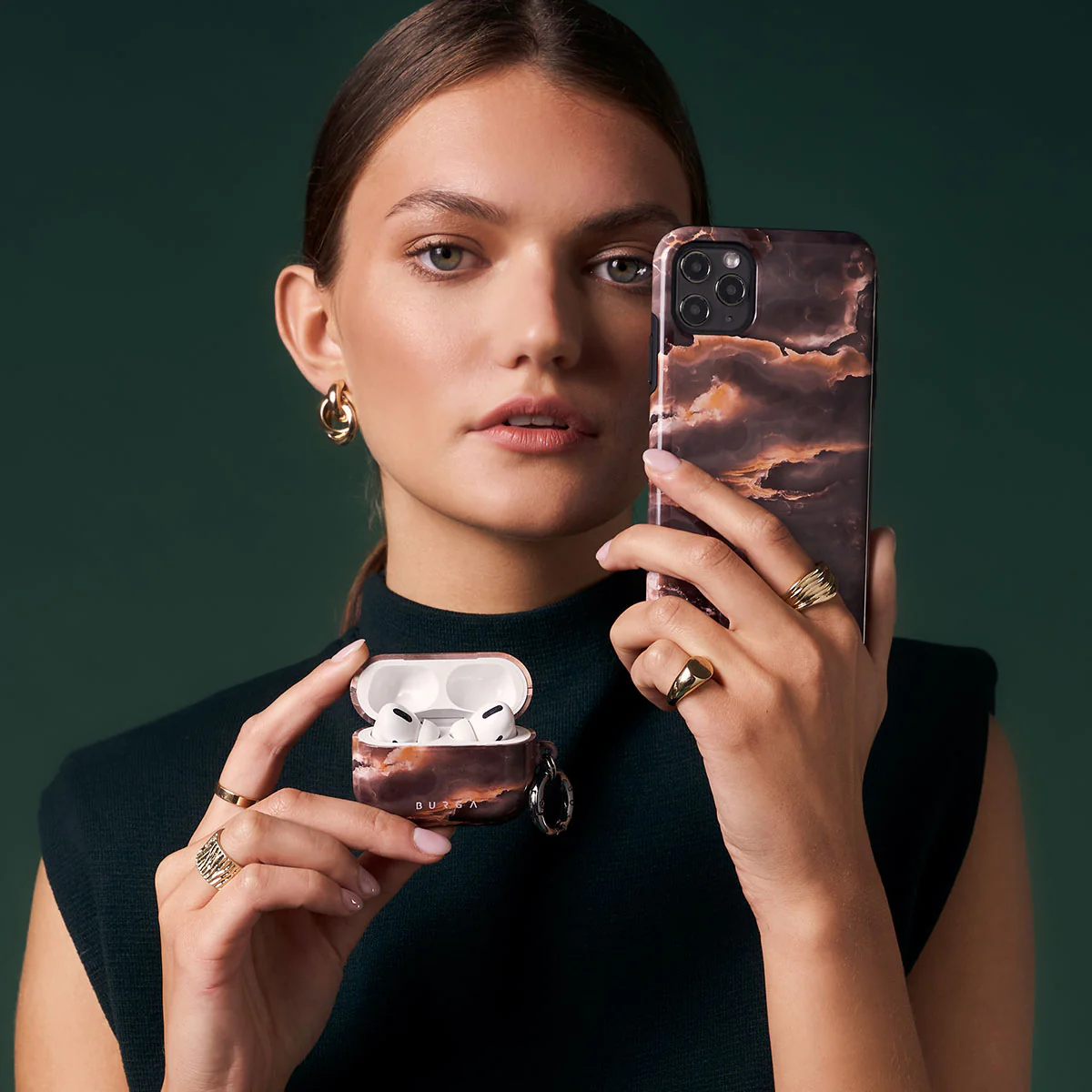 Fire Wood - Brown Marble Samsung Galaxy A37 5G Case - Image 8