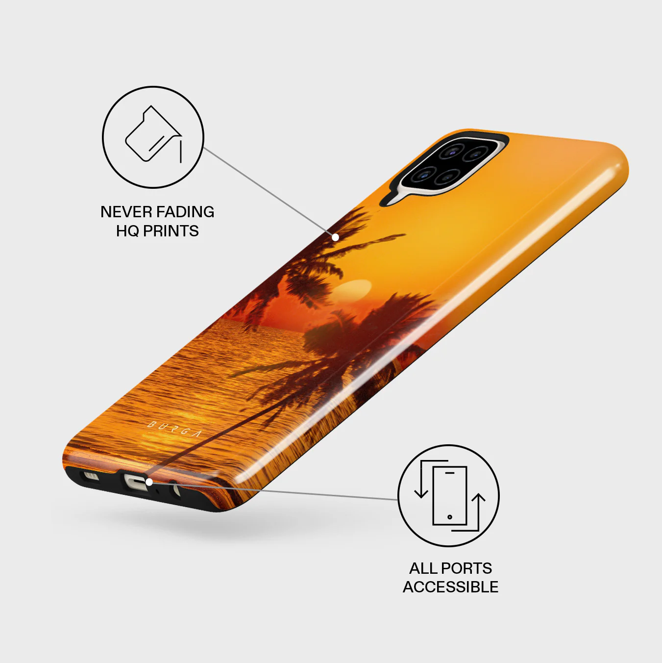 Golden Sky - Samsung Galaxy A12 4G Case - Image 3