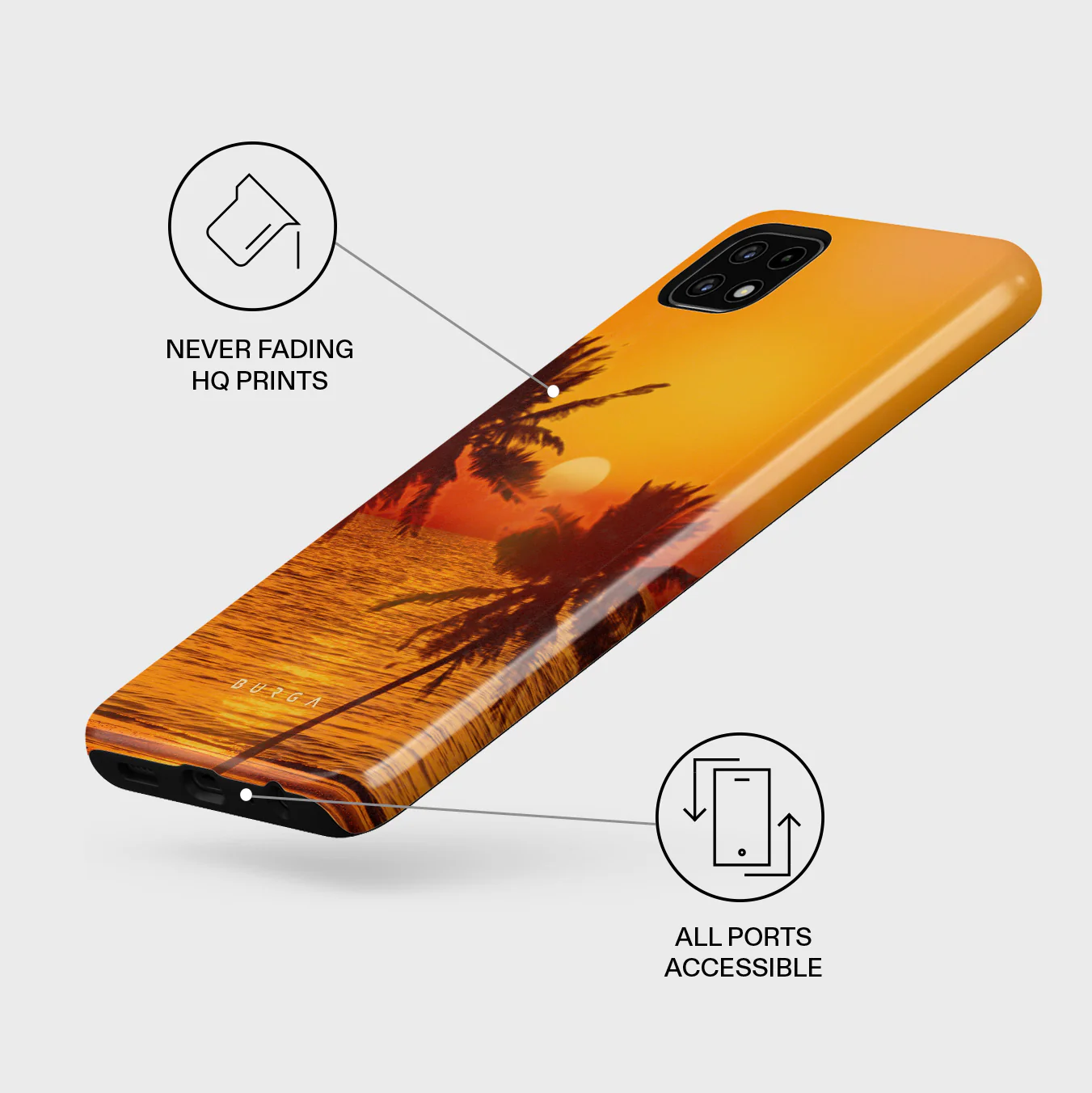 Golden Sky - Samsung Galaxy A22 5G Case - Image 3