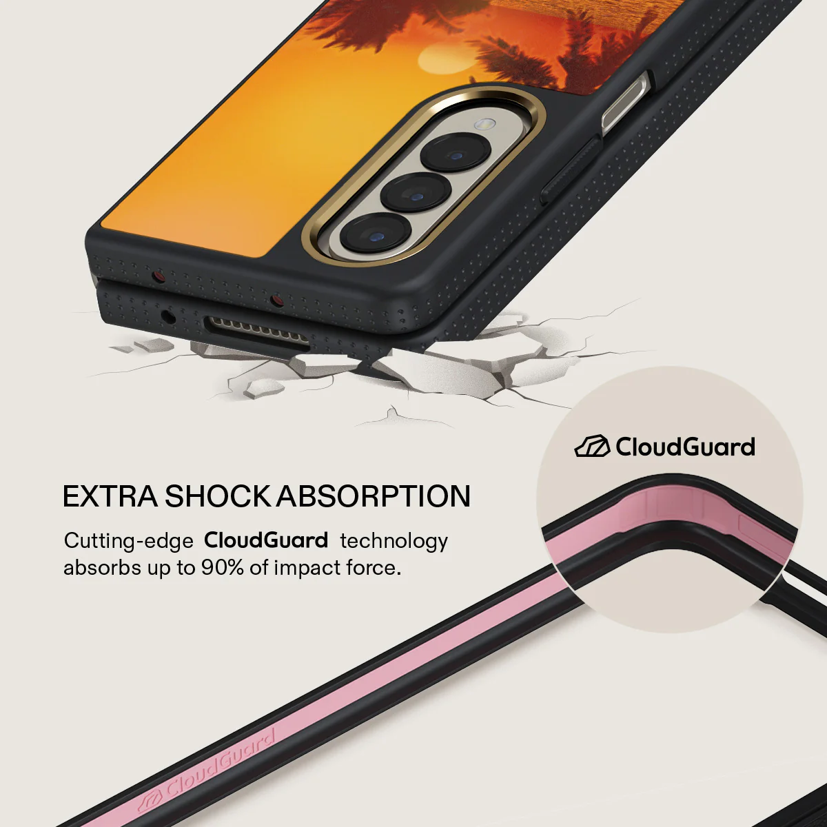 Golden Sky - Samsung Galaxy Z Fold 4 Case - Image 8