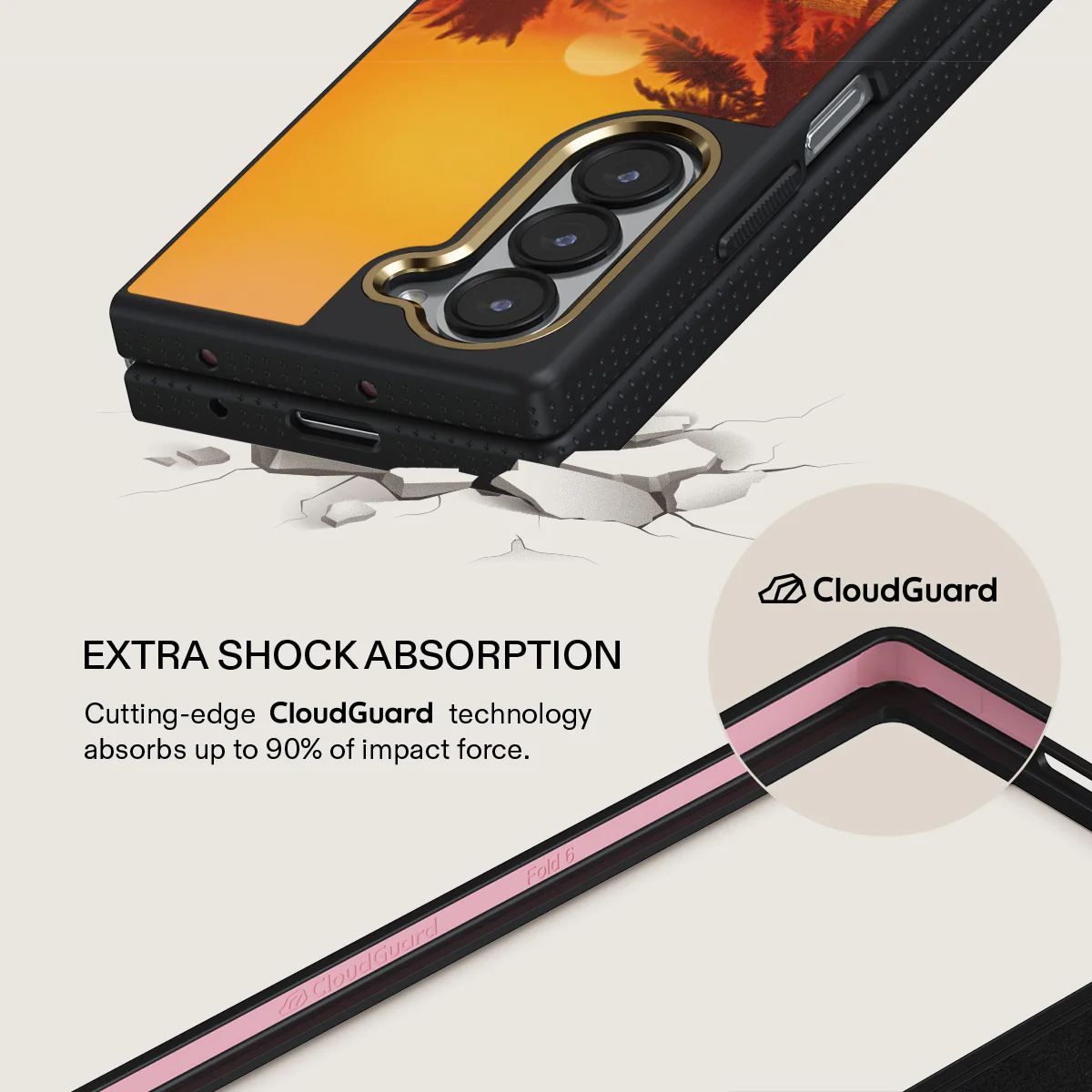 Golden Sky - Samsung Galaxy Z Fold 6 Case - Image 3
