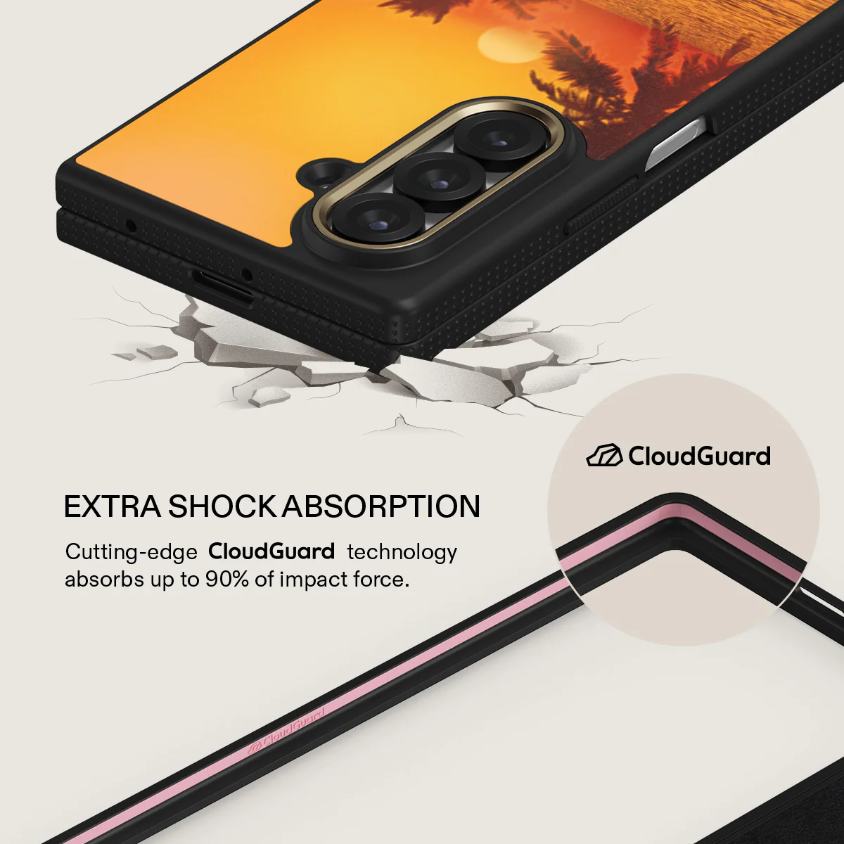 Golden Sky - Samsung Galaxy Z Fold 7 Case - Image 3