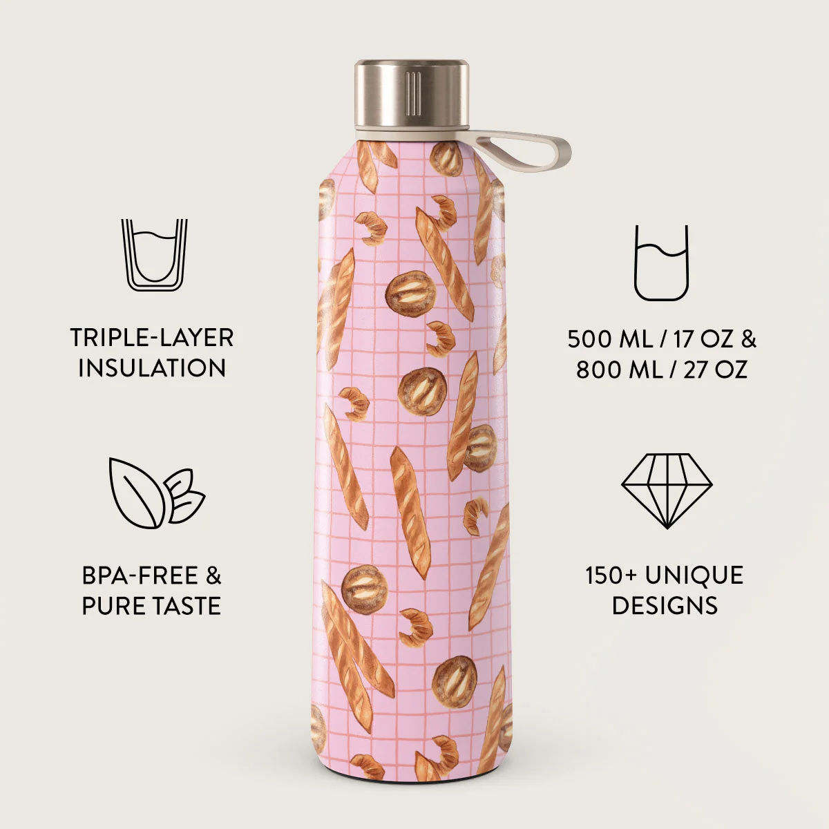 No Crumbs - Water Bottle - Image 3