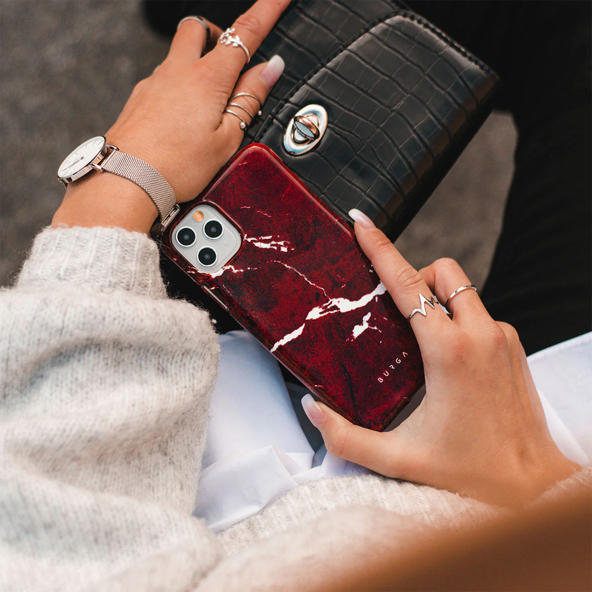 Iconic Red Ruby - Marble Samsung Galaxy A37 5G Case - Image 6