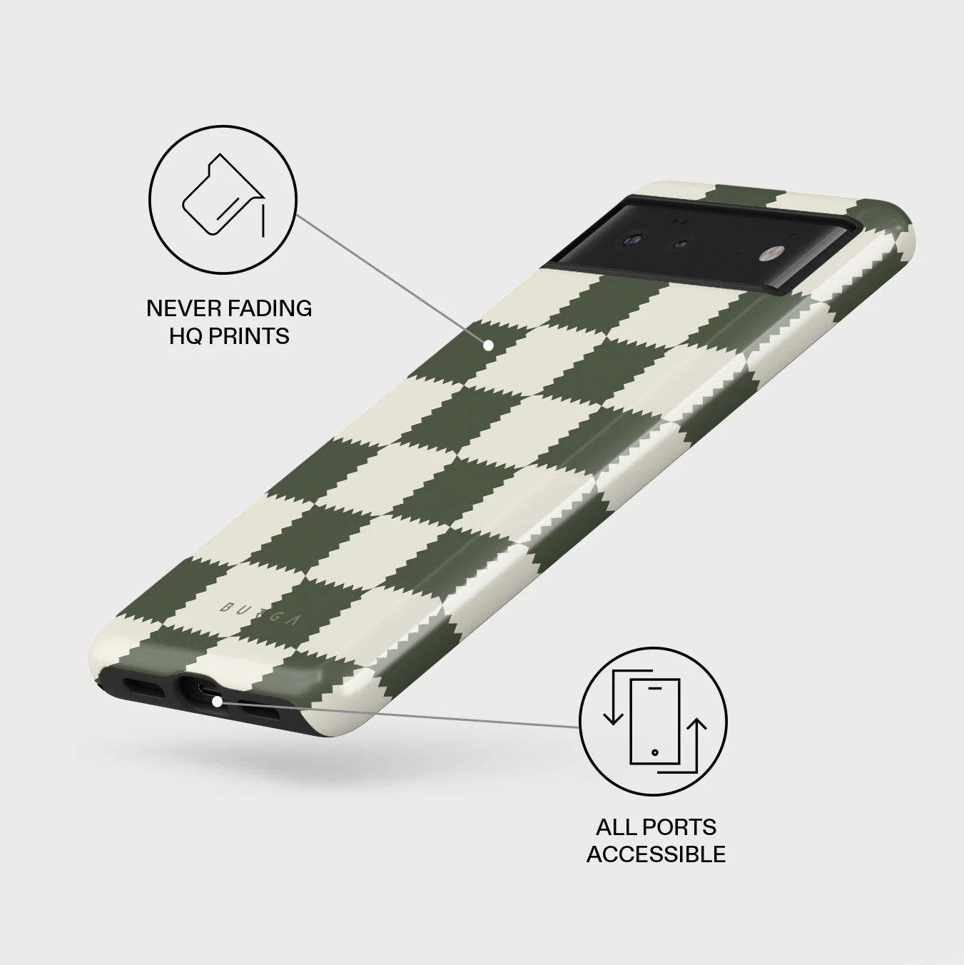 Retro Grid - Google Pixel 6a Case - Image 3