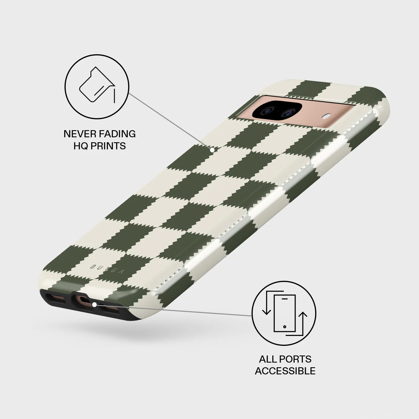 Retro Grid - Google Pixel 8a Case - Image 3
