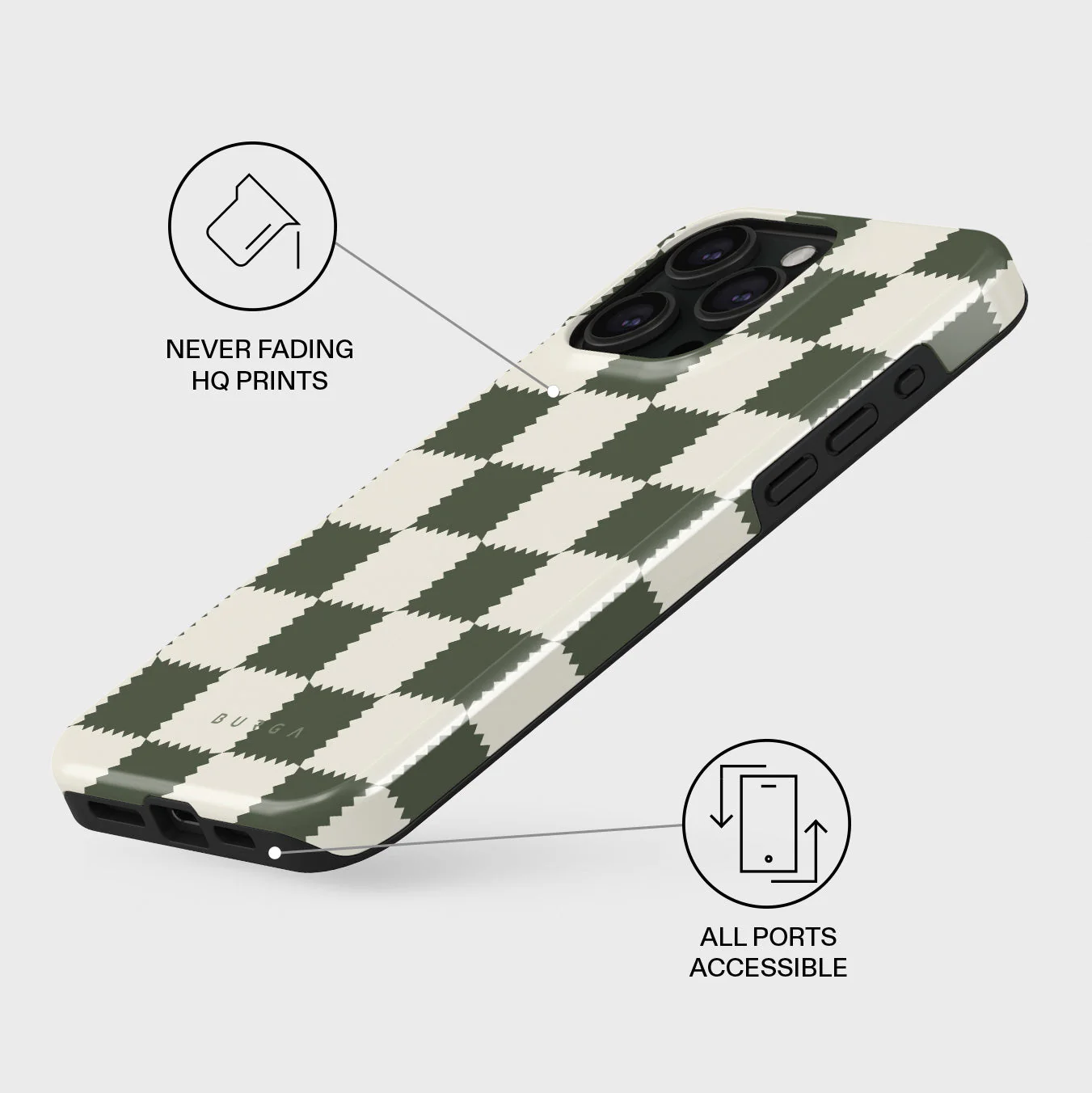 Retro Grid - iPhone 15 Pro Case - Image 3