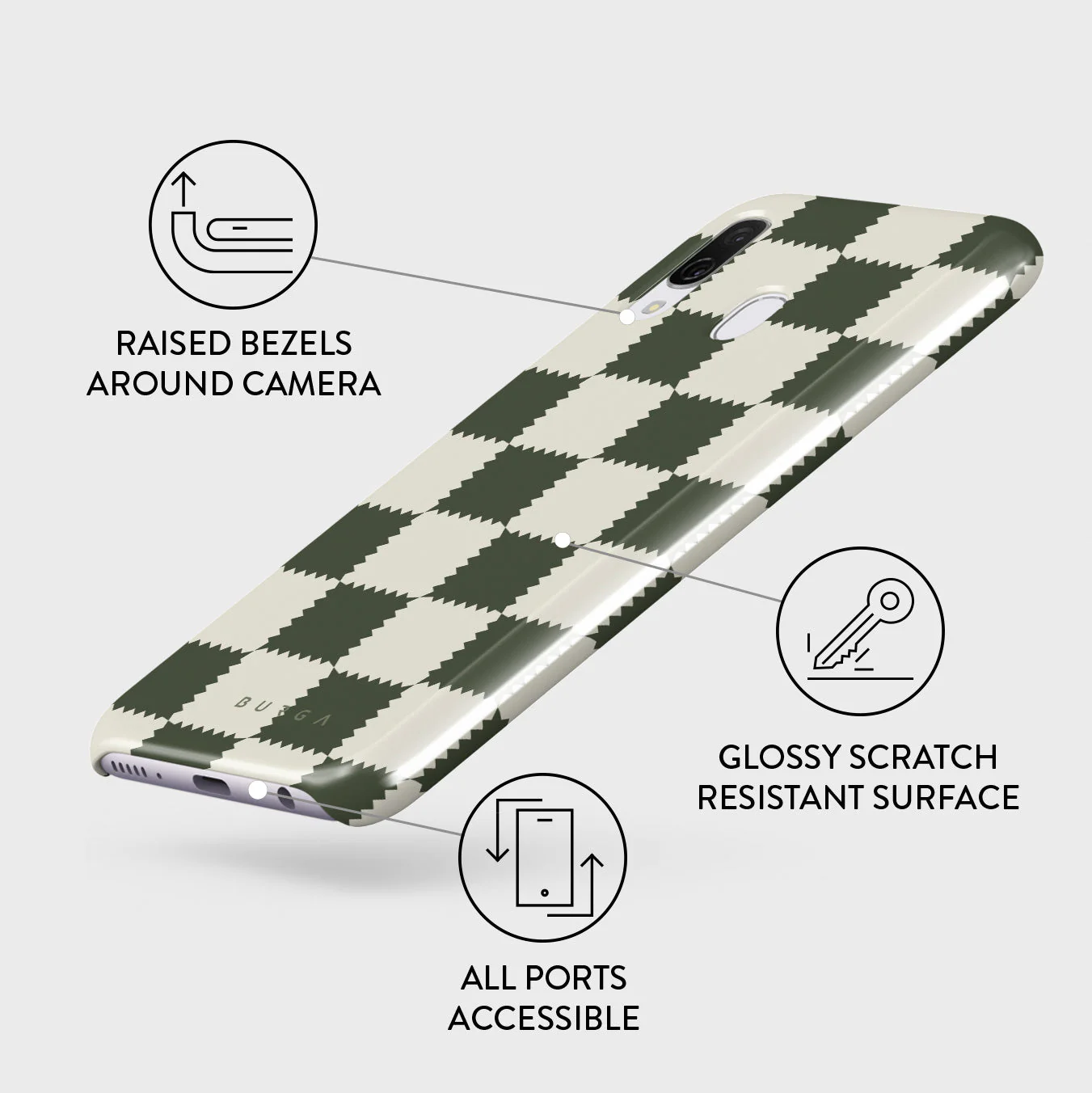 Retro Grid - Samsung Galaxy A40 Case - Image 3