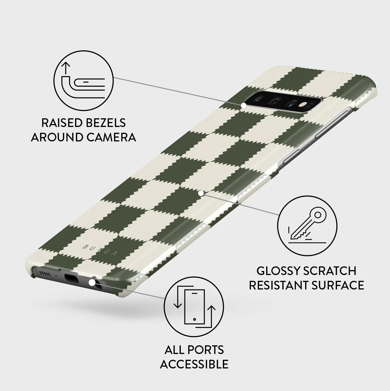 Retro Grid - Samsung Galaxy S10 Plus Case - Image 3