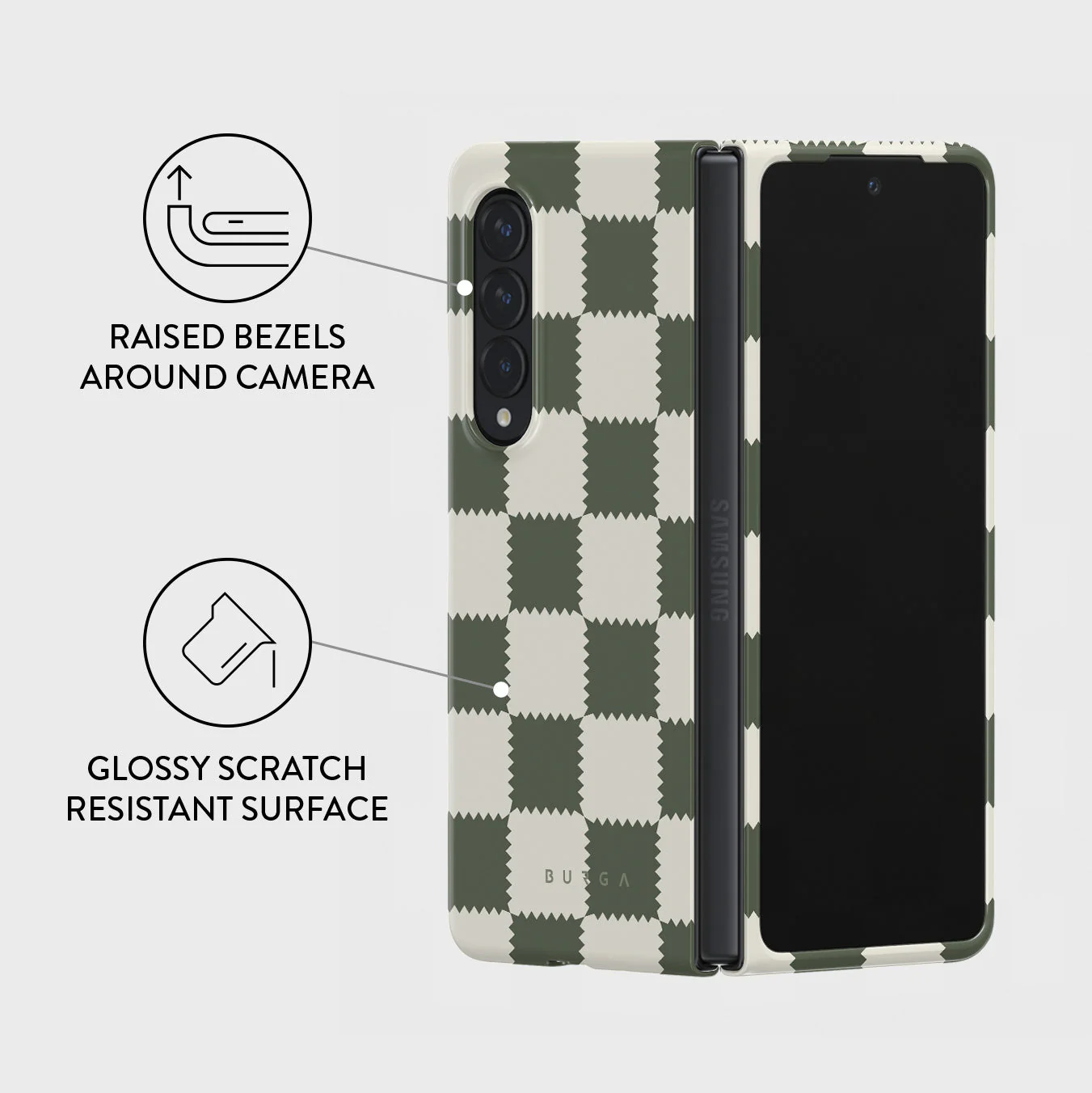 Retro Grid - Samsung Galaxy Z Fold 4 Case - Image 3