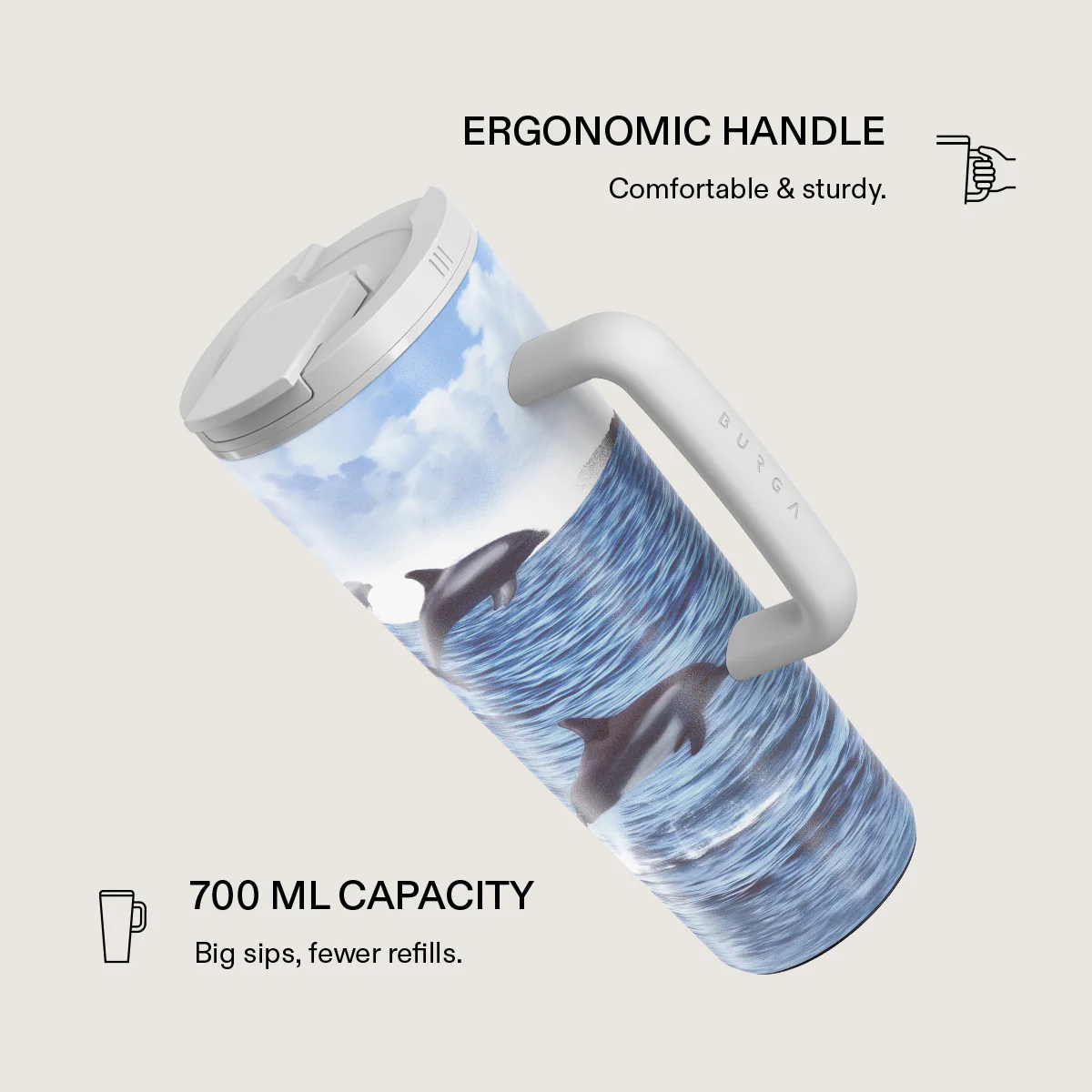 Retro Splash - EasyGrip Travel Mug - Image 2