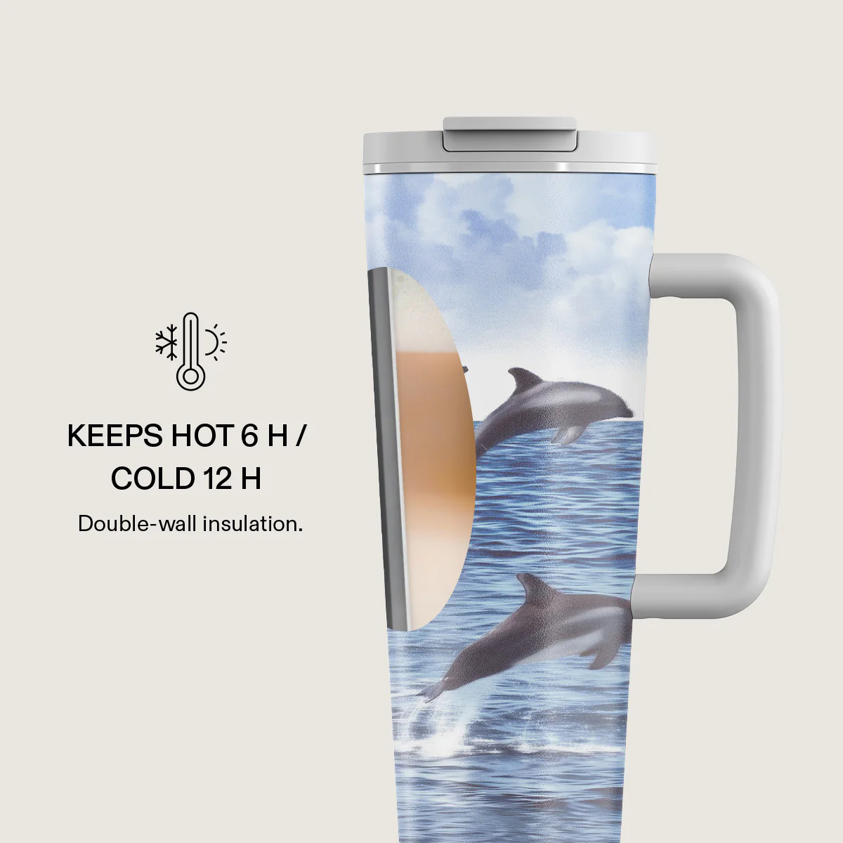 Retro Splash - EasyGrip Travel Mug - Image 4