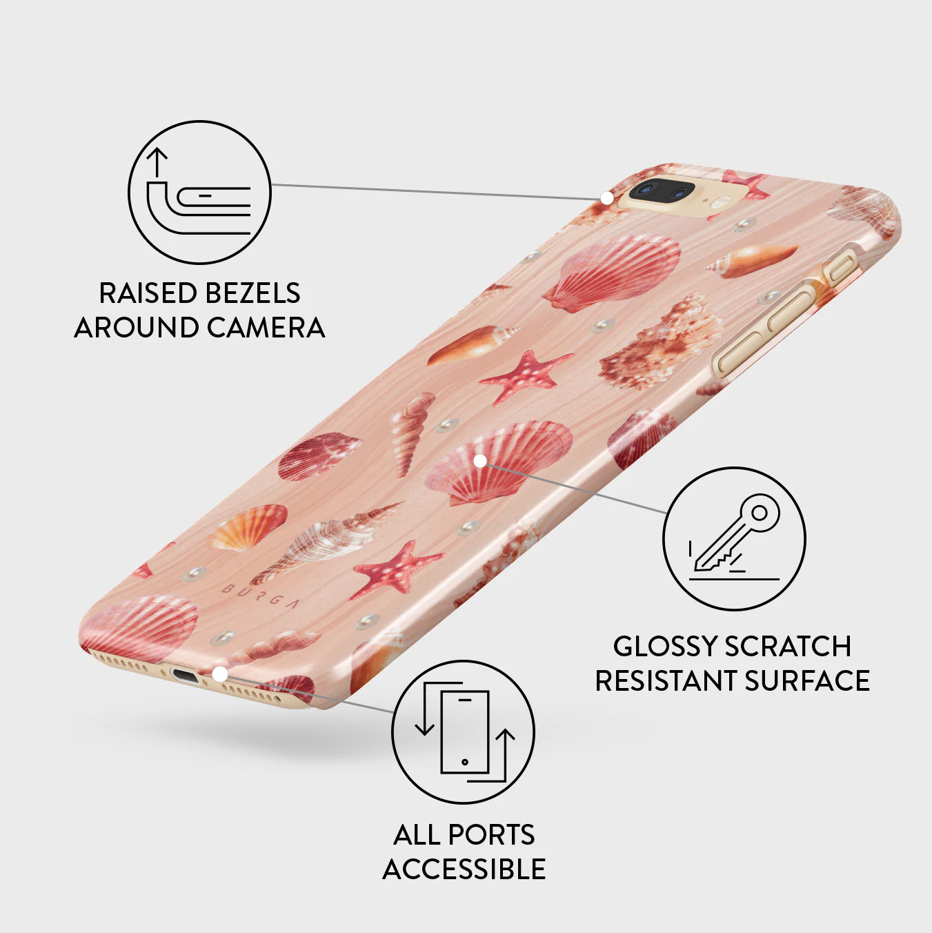 Seashells - iPhone 7 Plus / 8 Plus Case - Image 3