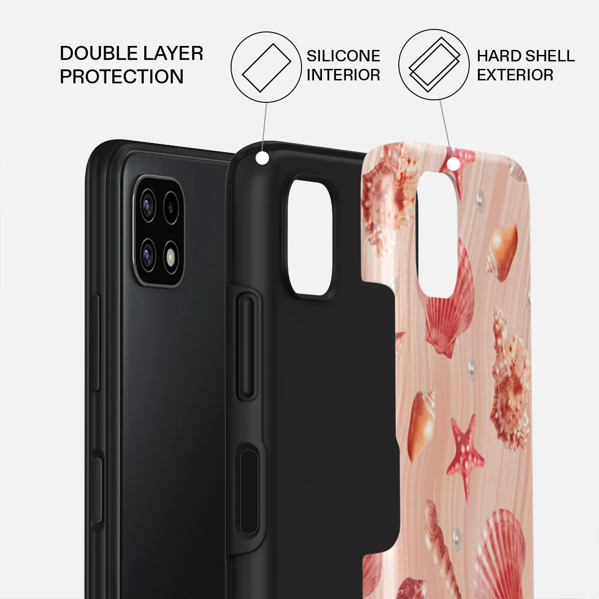 Seashells - Samsung Galaxy A22 5G Case - Image 2