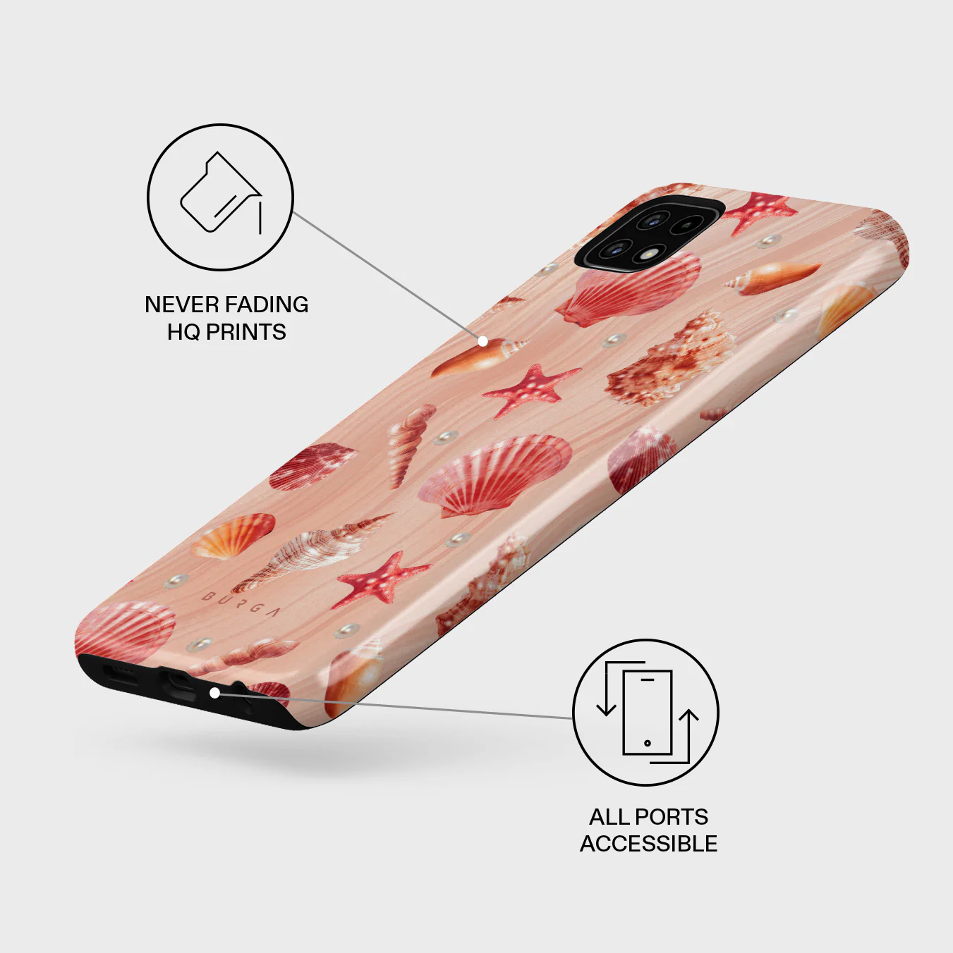 Seashells - Samsung Galaxy A22 5G Case - Image 3