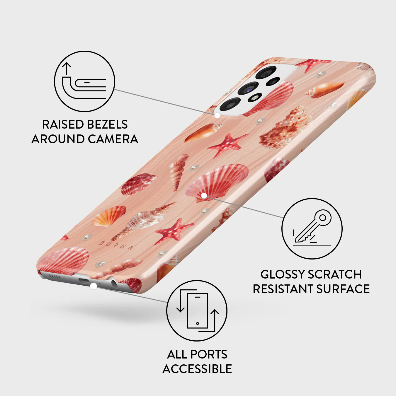Seashells - Samsung Galaxy A72 4G / 5G Case - Image 3