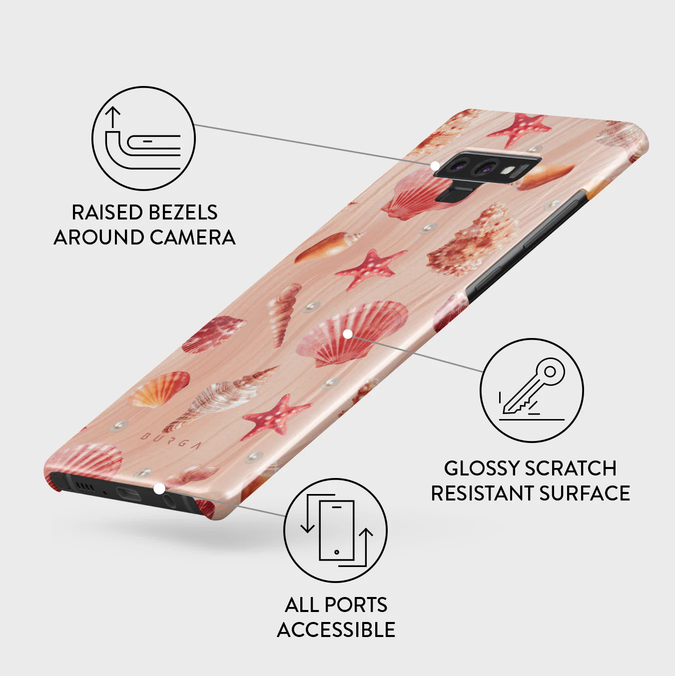 Seashells - Samsung Galaxy Note 9 Case - Image 3