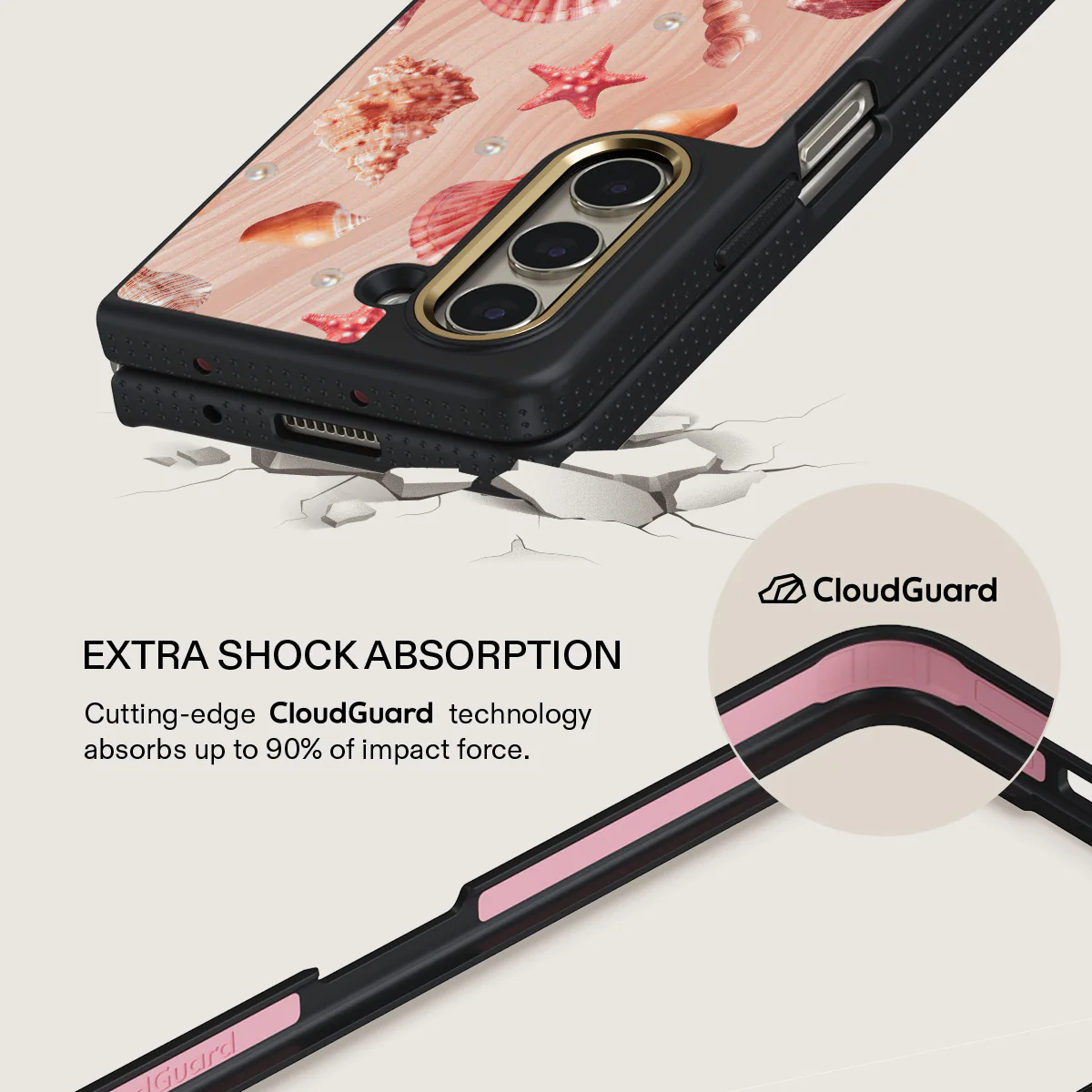Seashells - Samsung Galaxy Z Fold 5 Case - Image 3