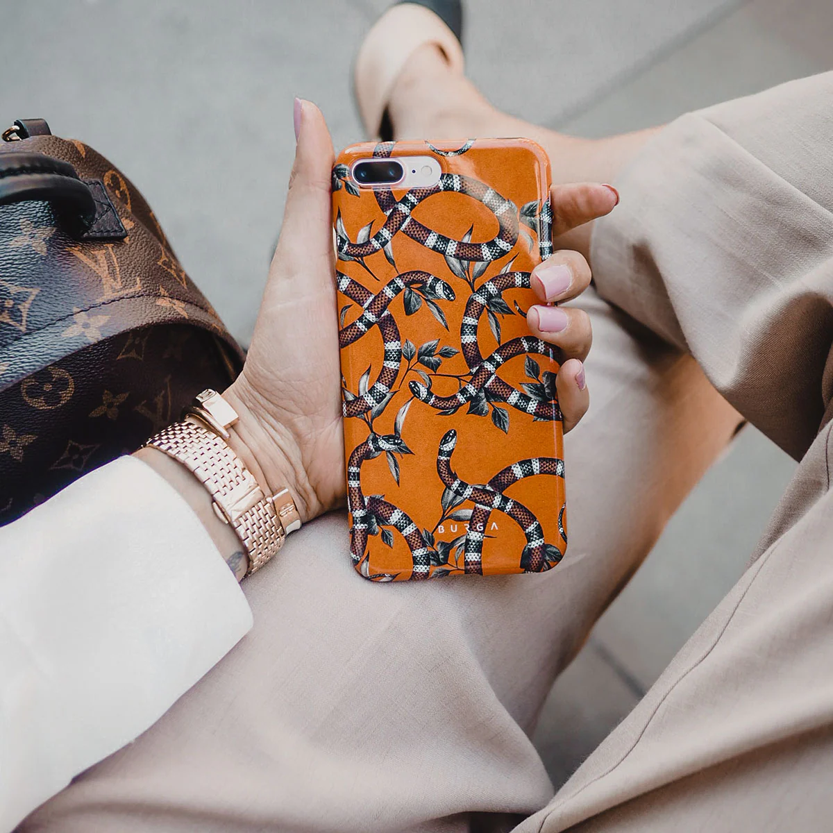 Bitter Apricot - Snake Samsung Galaxy A57 5G Case - Image 7