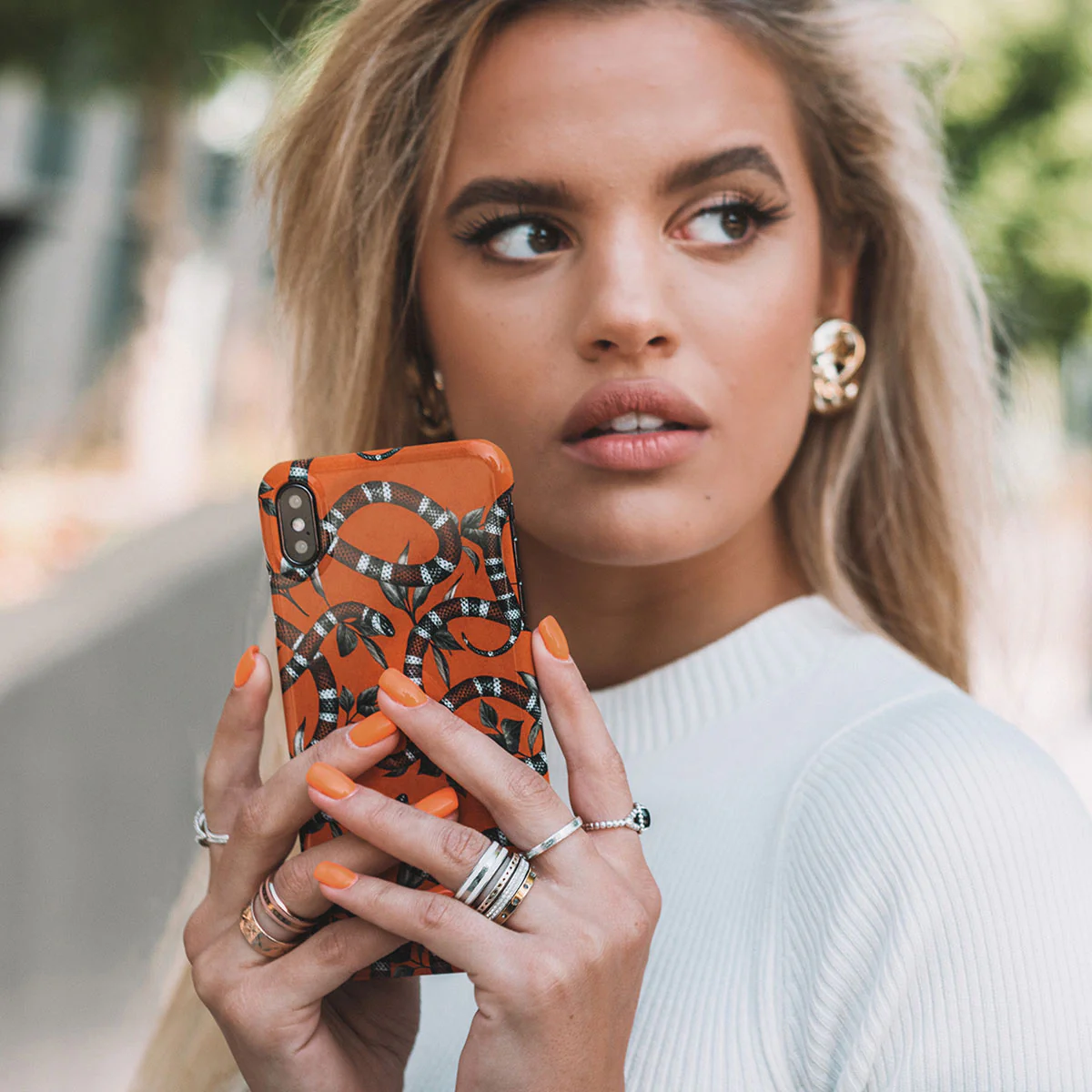 Bitter Apricot - Snake Samsung Galaxy A57 5G Case - Image 8