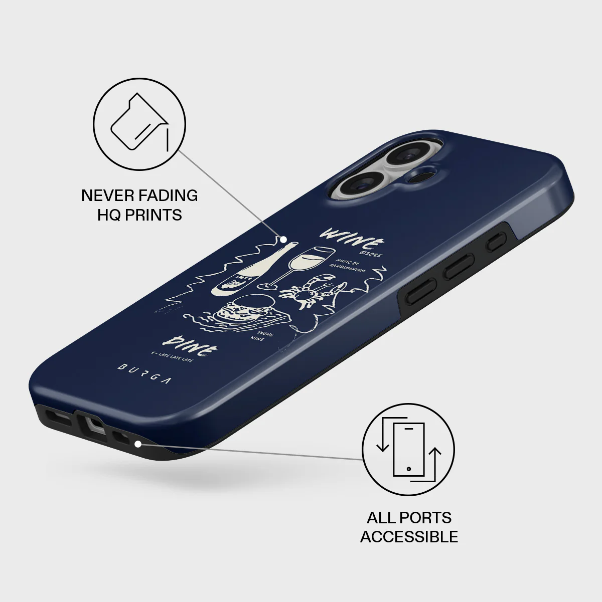 Wine & Dine - iPhone 16 Case - Image 3