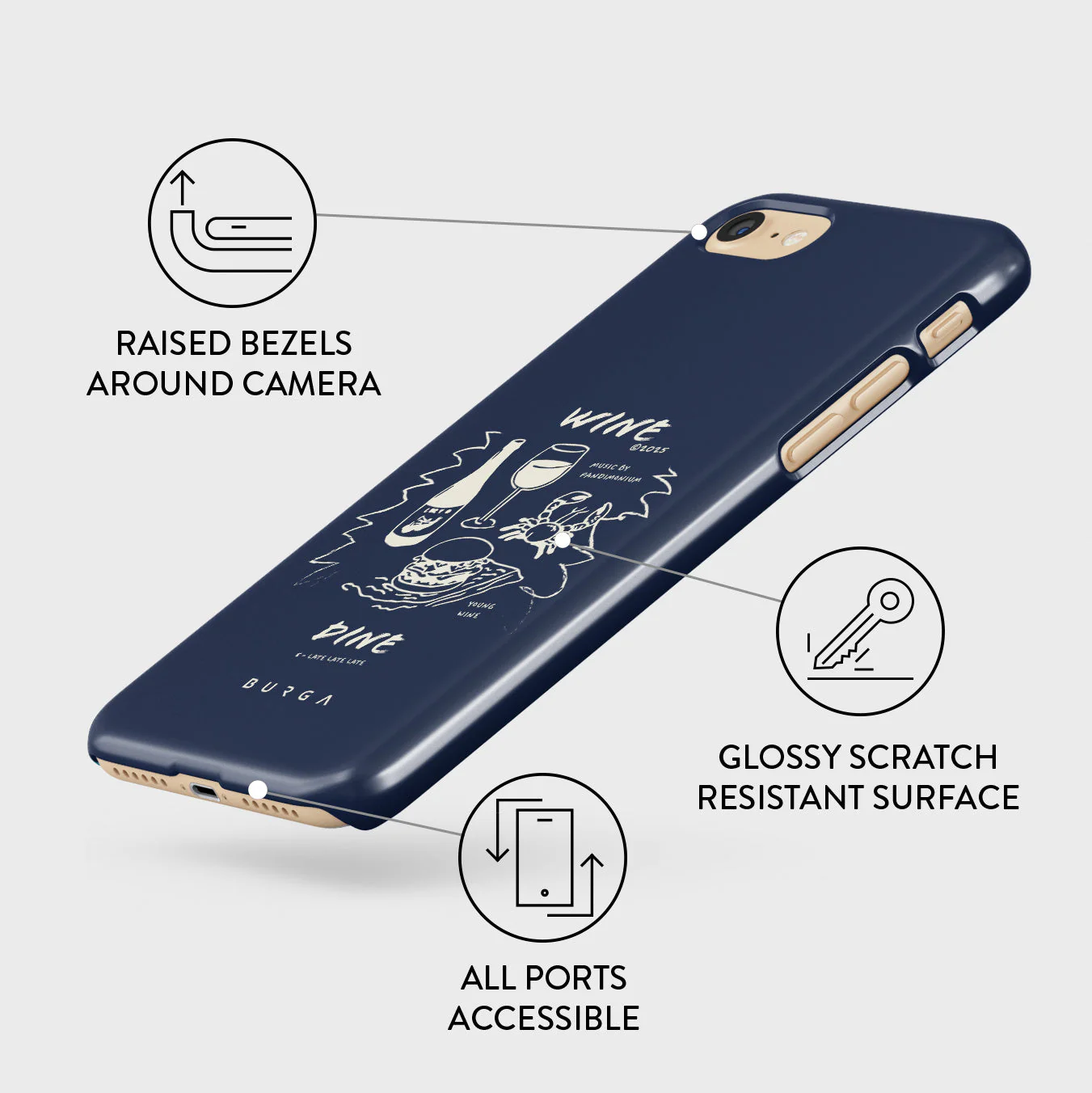 Wine & Dine - iPhone SE (2020) Case - Image 3