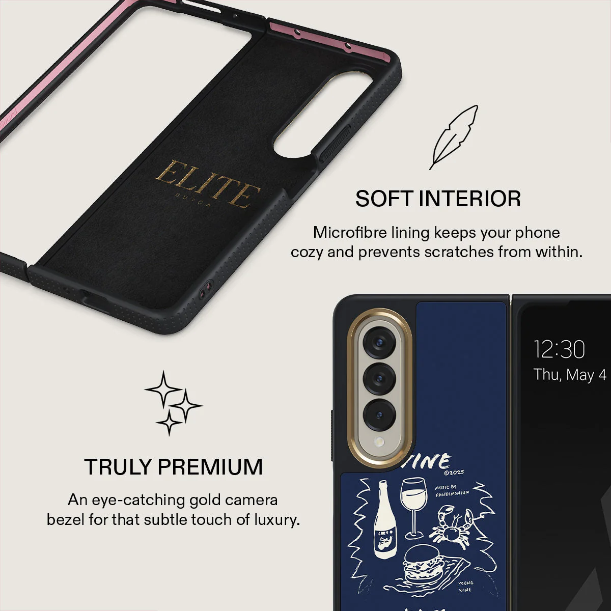 Wine & Dine - Samsung Galaxy Z Fold 4 Case - Image 11