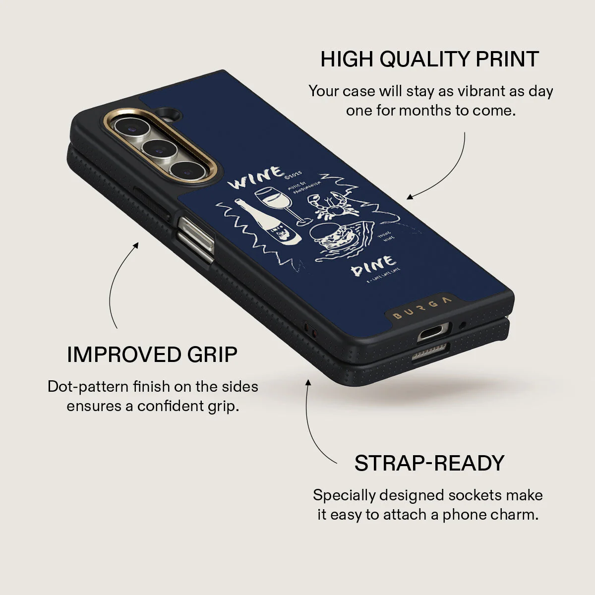 Wine & Dine - Samsung Galaxy Z Fold 5 Case - Image 5