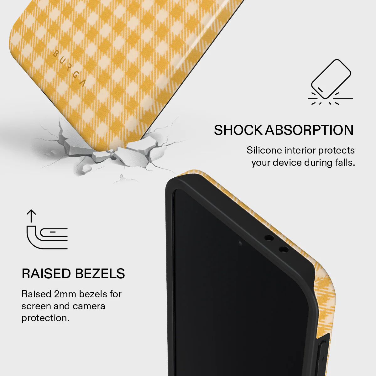 Tuscan Sun - Yellow Plaid Samsung Galaxy A37 5G Case - Image 4