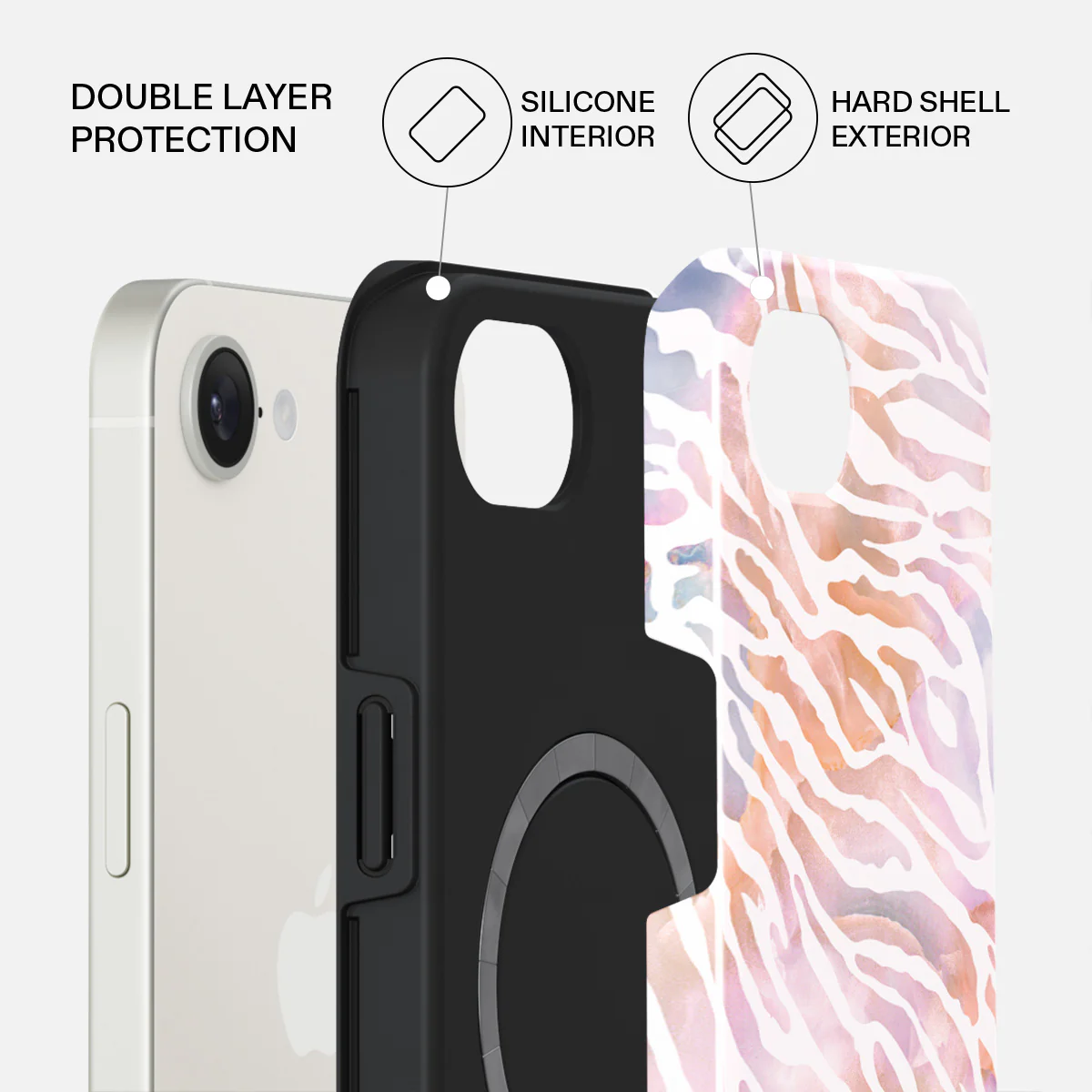 Sultry July - Zebra iPhone 17e Case - Image 2